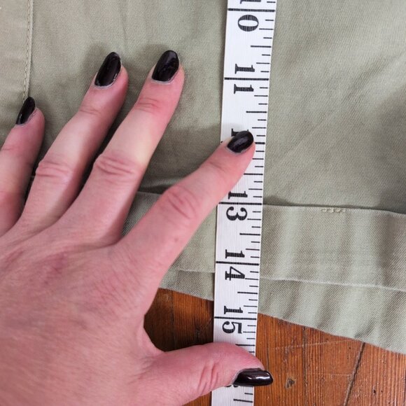 ASOS High Waisted Paperbag Light Green Shorts - Picture 15 of 15